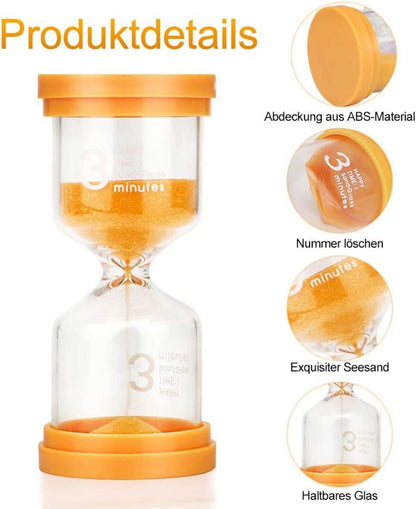 5er Sanduhren Set Kinder 3 5 10 15 30 Minuten Timer Schule