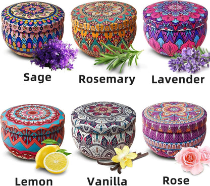 6er Set Geschenk Aromatherapie Kerzen Sojawachs 114