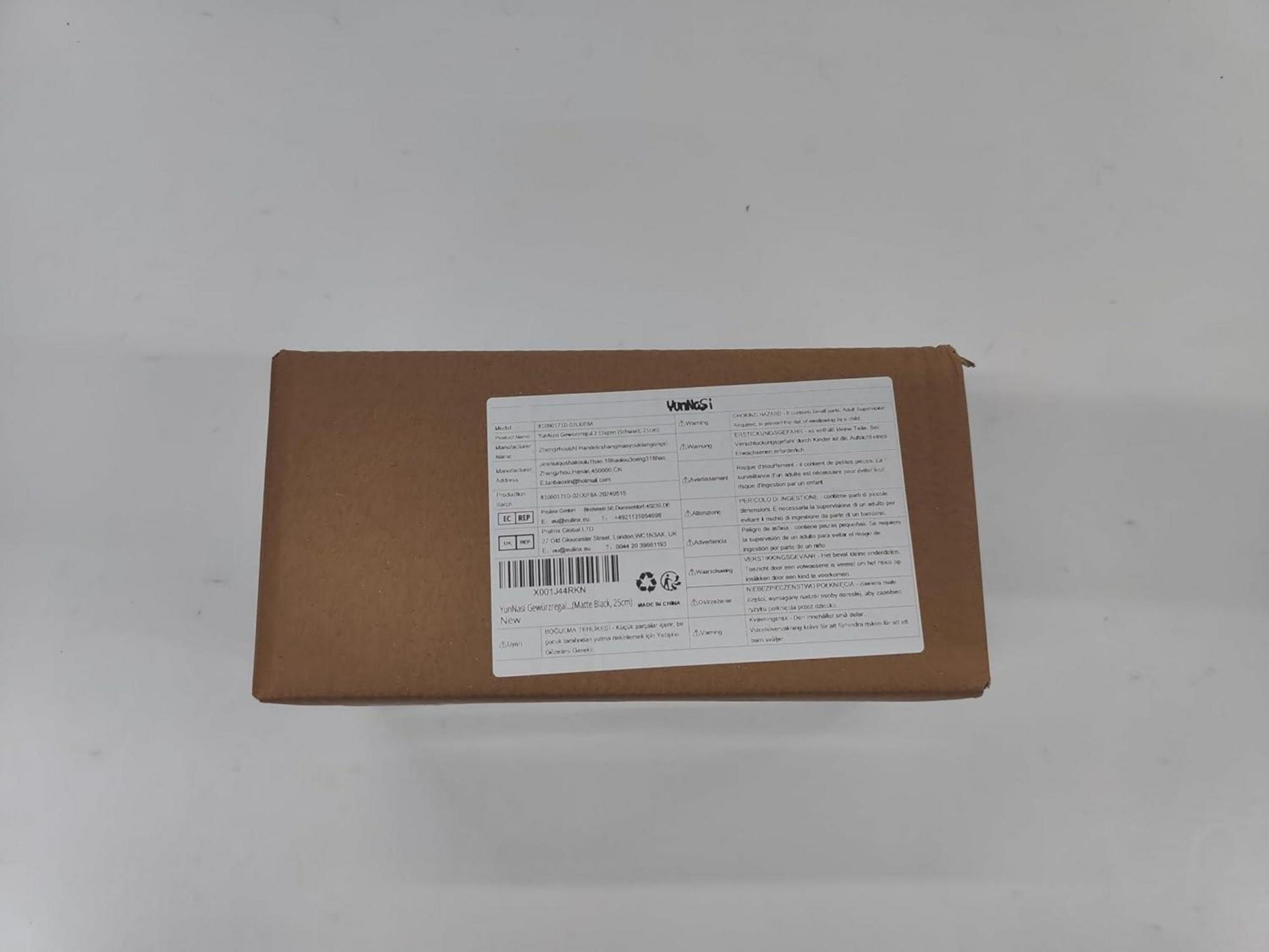 Gewürzregal Schwarz Metall 2 Etagen Ohne Bohren 8 Haken 25cm