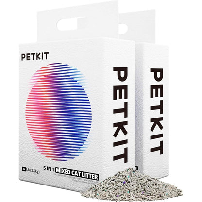 PETKIT 5-in-1 Tofu-Katzenstreu 7.2kg, Spülbar, Aktivkohle