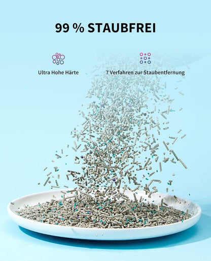 PETKIT 5-in-1 Tofu-Katzenstreu 2 Beutel 7.2kg - Aktivkohle, Spülbar