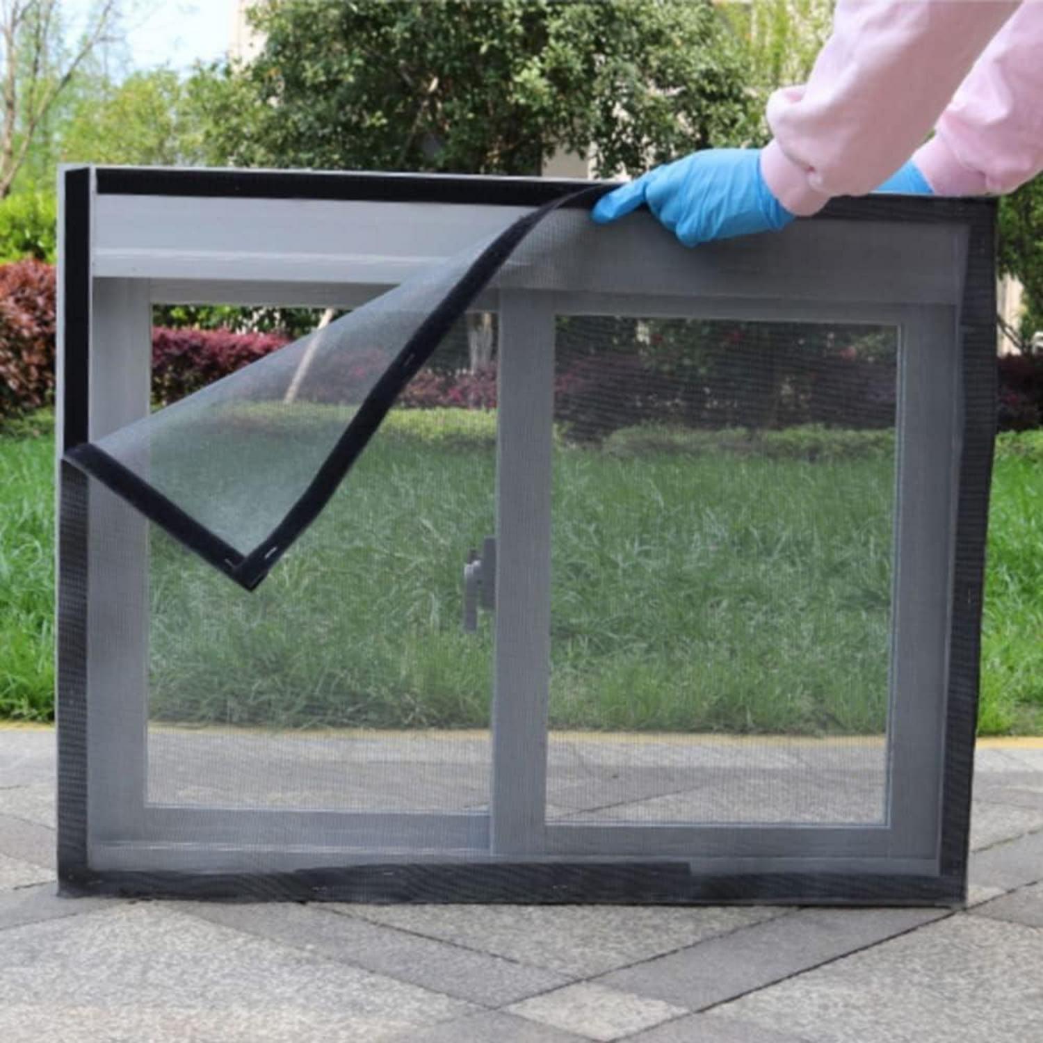 Fliegengitter Fenster 250x120cm - Insektenschutz Meterware, Anti Mücken/Anti