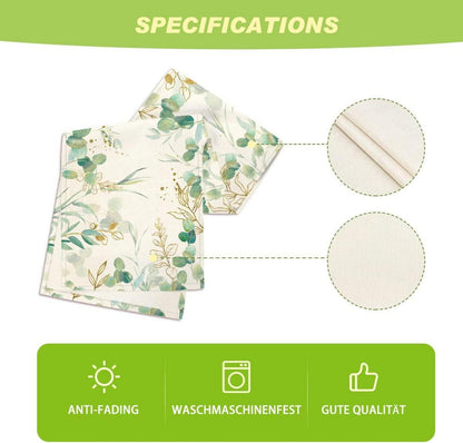 Sommer Tischläufer Grüner Eukalyptus 40 x 140 cm Küche Dekoration