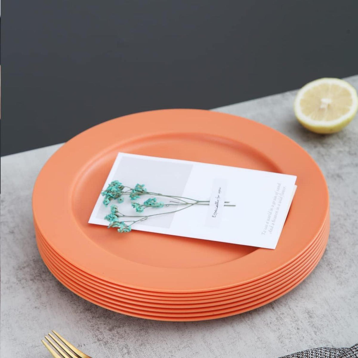 Teller Set 8er – Abbaubar & Unzerbrechlich – Orange
