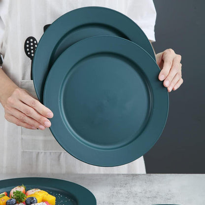 Kyraton 25cm Teller Set 8er, Abbaubar Plastikteller für Kinder und Erwachsene, Leichte BPA-frei Essteller
