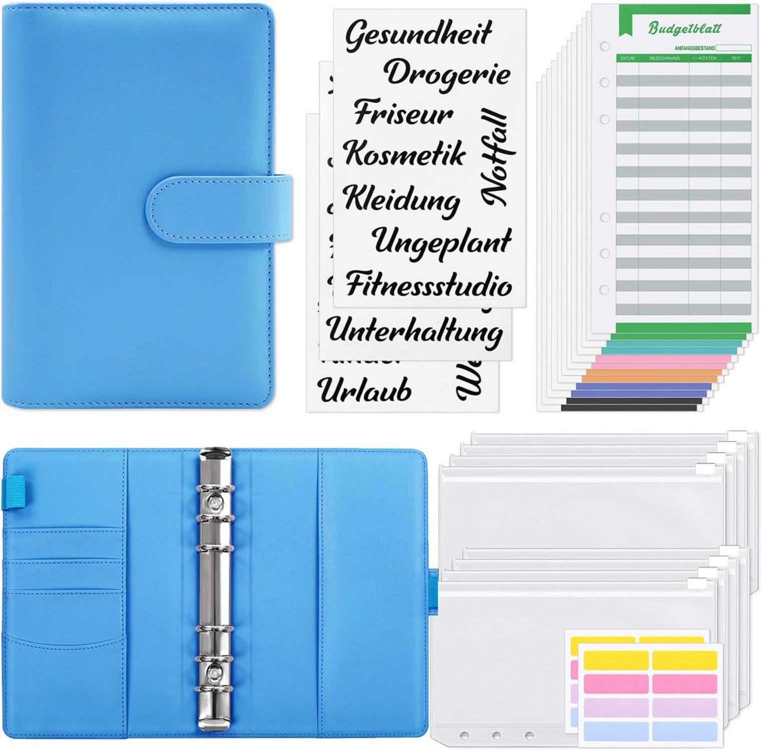 Budget Binder A6 Geld Organizer 12 Umschläge Sparbuch