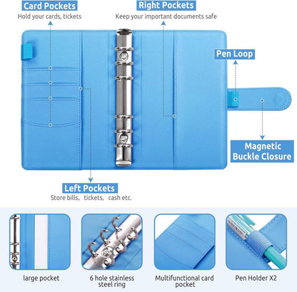 Budget Binder A6 Geld Organizer 12 Umschläge Sparbuch
