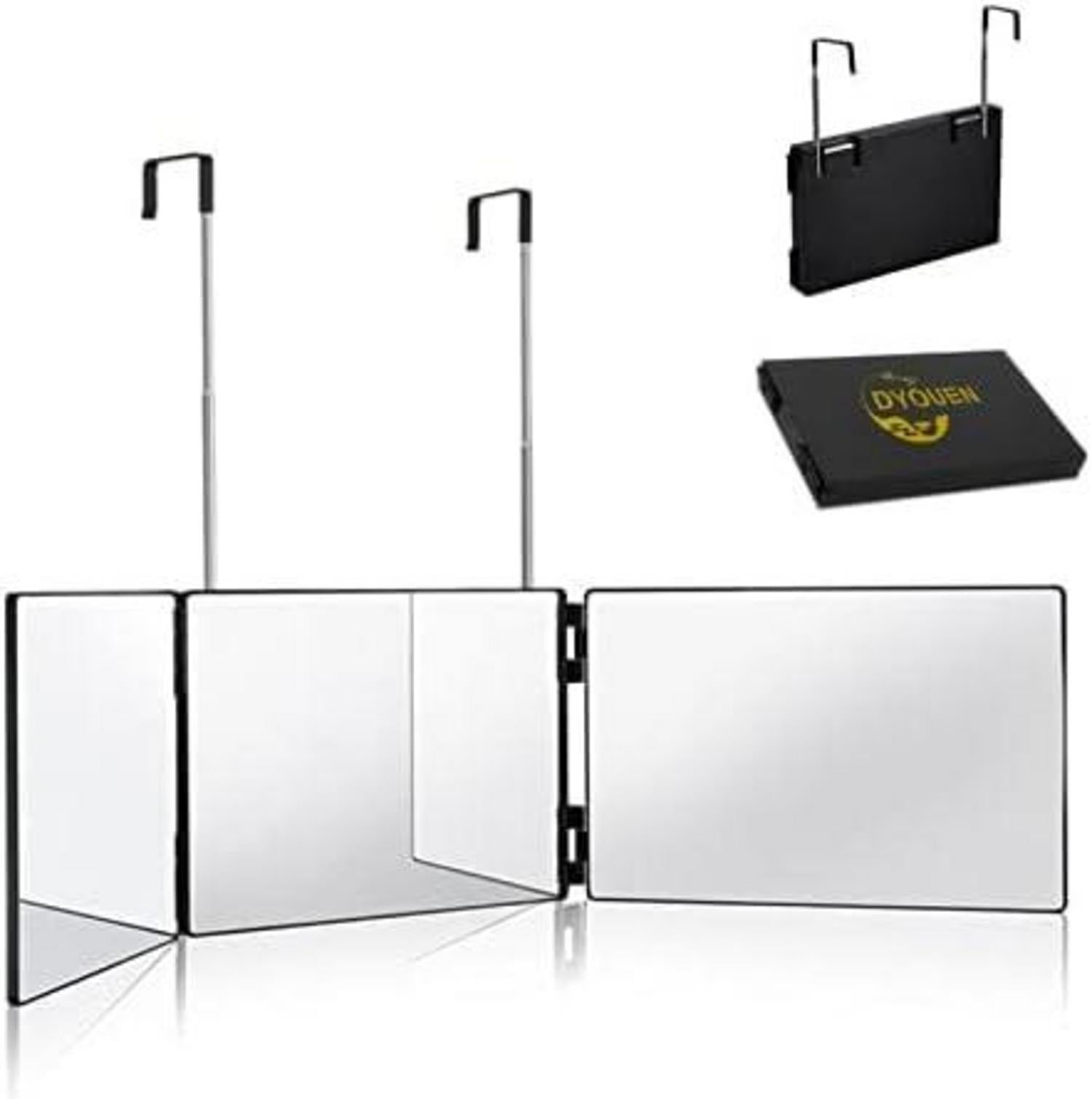 360-Grad-Spiegel mit Halterungen und Verstellbarer Kosmetikspiegel