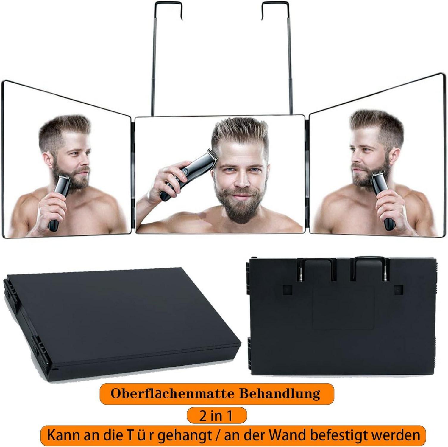 360-Grad-Spiegel mit Halterungen und Verstellbarer Kosmetikspiegel