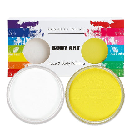 Profi-Schminke Fasching Set Wasservermalbar 30g x 2 Colors White