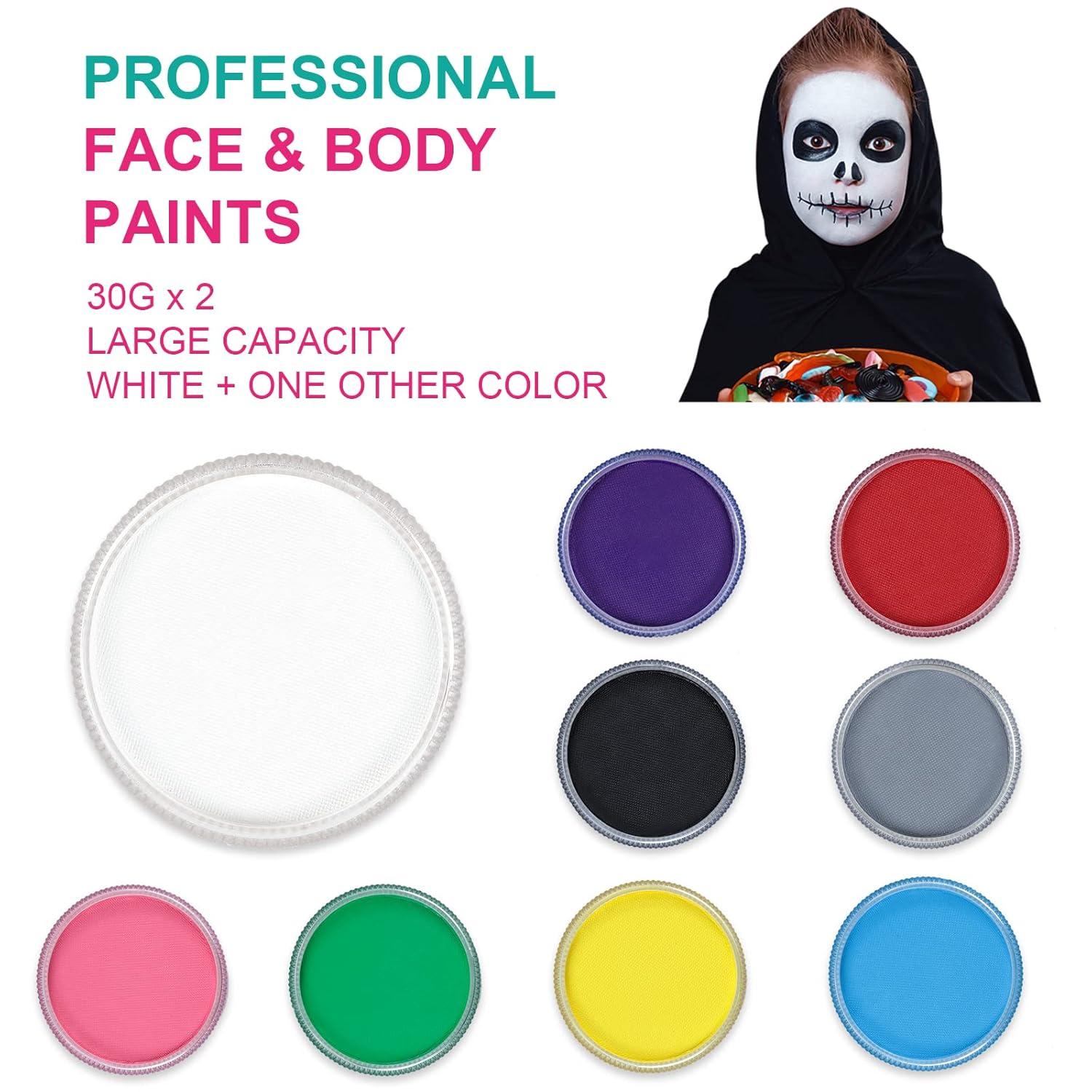 Profi Fasching Schminke Set Wasservermalbar 30g x 2 Colors