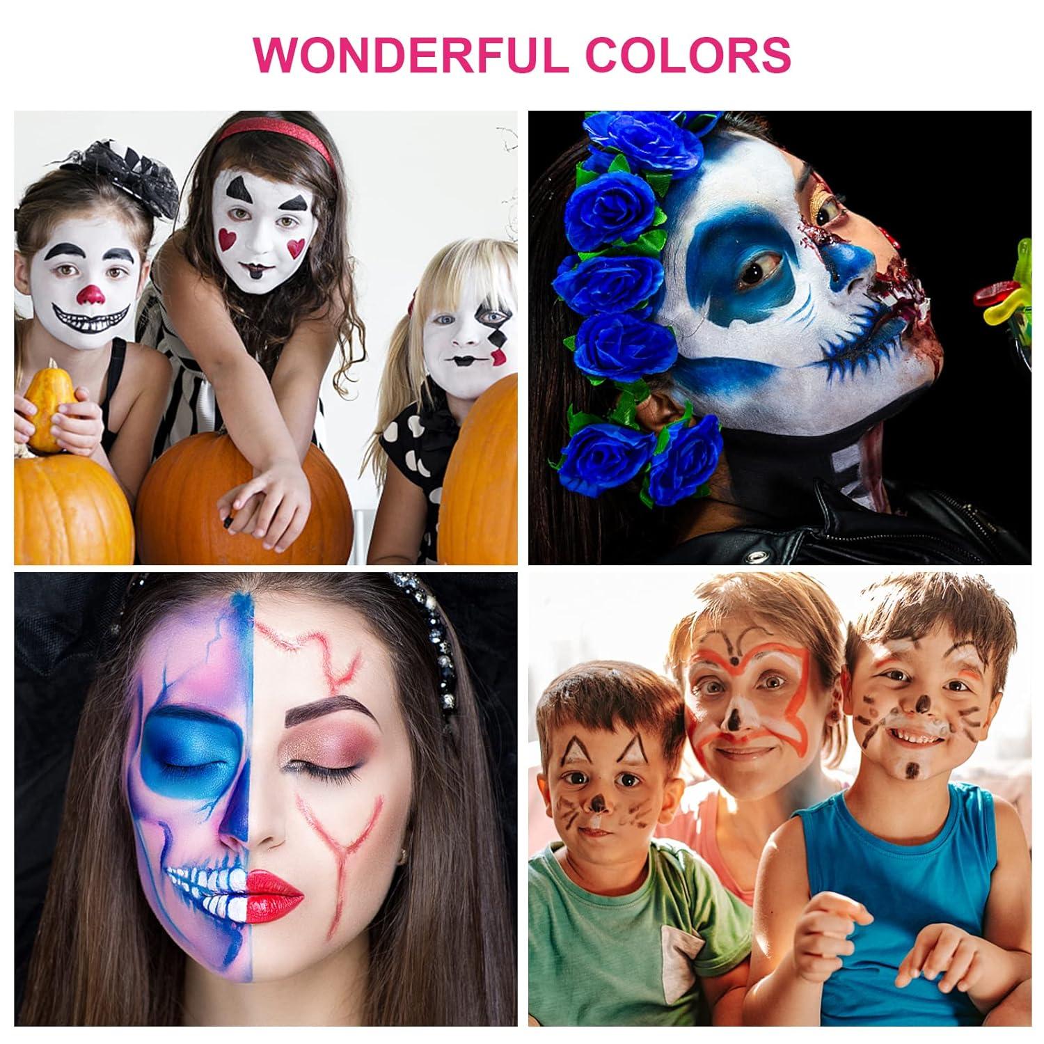 Profi-Schminke Fasching Set Wasservermalbar 30g x 2 Colors Halloween Verkleidungsparty
