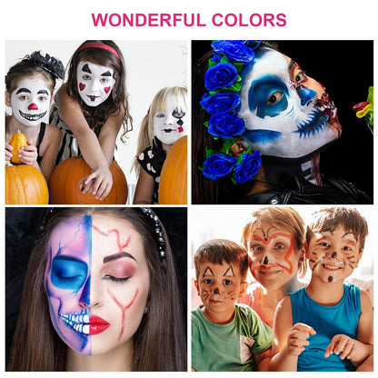 Profi-Schminke Fasching Set Wasservermalbar 30g x 2 Colors Halloween Verkleidungsparty