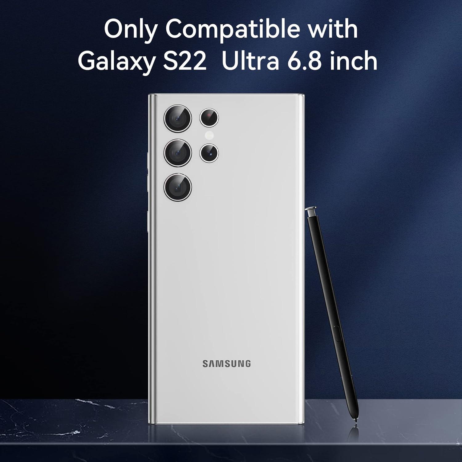 Kameraschutz Samsung Galaxy S22 Ultra Objektivfolie 5er Set Silber