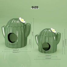 Keramikhaus für Hamster Kaktusform Tunnel Rennmäuse Bett