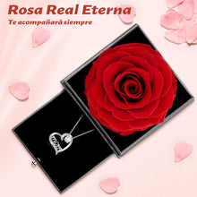 Sunia Ewige Rose & Mom Halskette 925 Silber Geschenk für