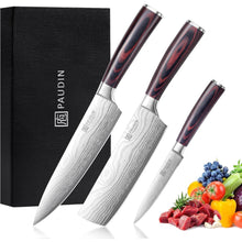 Hochwertiges Messerset 3-tlg Küchenmesser Set Carbon Klinge