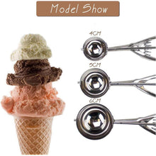 Eisportionierer Edelstahl 3er Set mit Auslöser Vielseitig