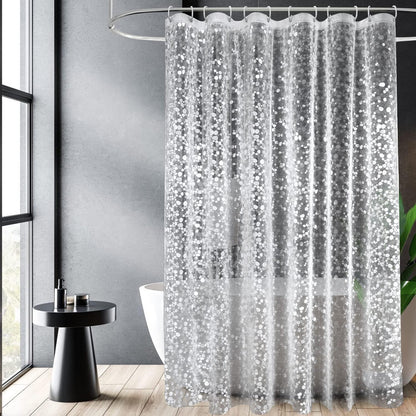 Duschvorhang 180x210 cm Eva Antibakteriell Transparent Magnet