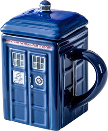 Doctor Who Tasse Tardis mit Deckel Keramikbecher 450ml
