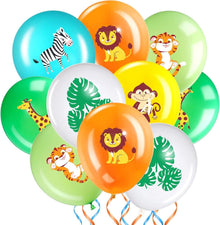 36er Dschungel Safari Party Luftballons Tier Palmblätter Druck Ballon