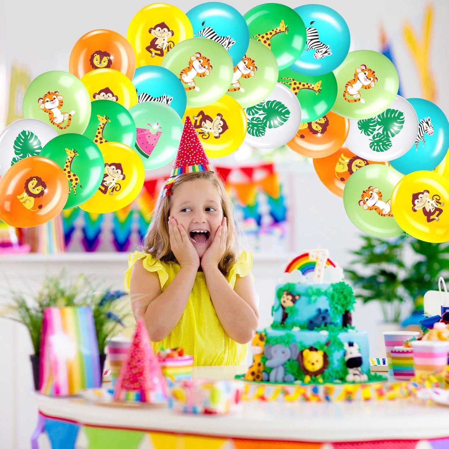 Dschungel Safari Party Luftballons Dekoration 36 Stück Tier Motiv 12 Zoll Ballons