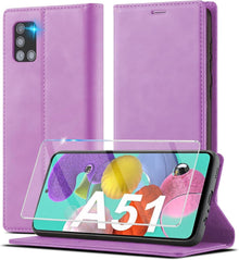 Samsung Galaxy A51 Handyhülle Leder Wallet Schutzhülle mit