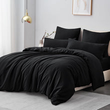 Bettwäsche 200x220 Schwarz 3tlg Mikrofaser Reißverschluss