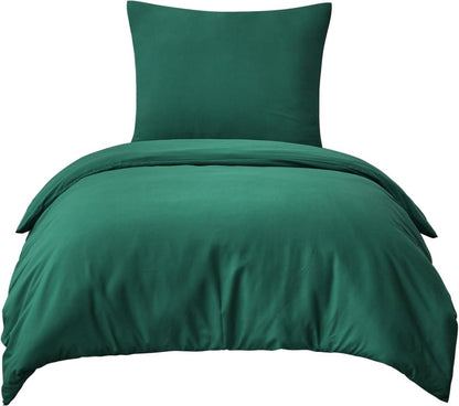 Bettwäsche Set Grün 155x220cm Mikrofaser Bettbezug Kissenbezug