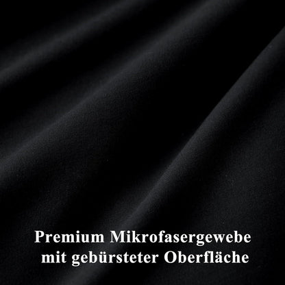 2er Set Schwarz Kissenbezug 80x80 Mikrofaser Weich Reißverschluss