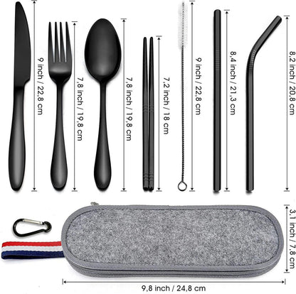 Herogo Reisebesteck Set Edelstahl Camping Utensilien