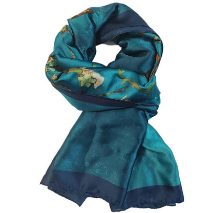 Seidenschal Damen Elegant mit Muster, Maschinenwaschbar