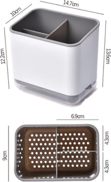 Utensilienhalter für Besteck mit 3 Fächern und