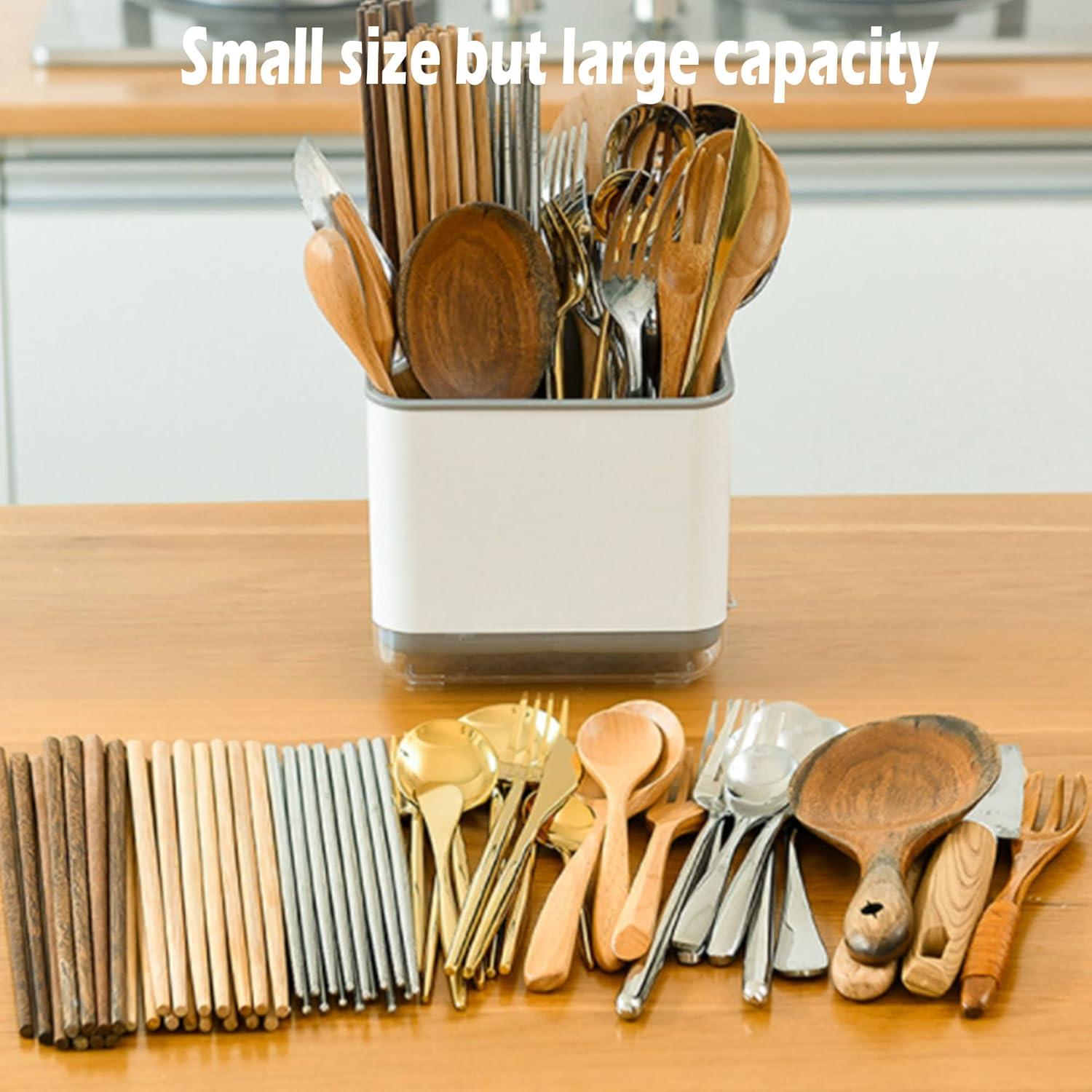 Besteck Organizer mit 3 Fächern und Abtropfgestell