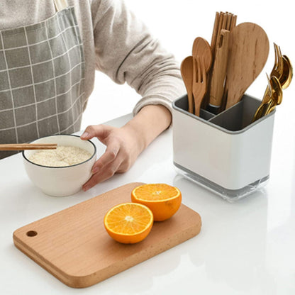 Spülbecken Organizer für Besteck 3 Fächer Abtropfgestell Gelb