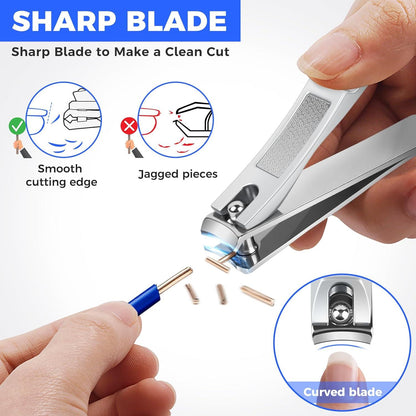 DRMODE Nagelknipser Set Edelstahl mit Nagelfeile