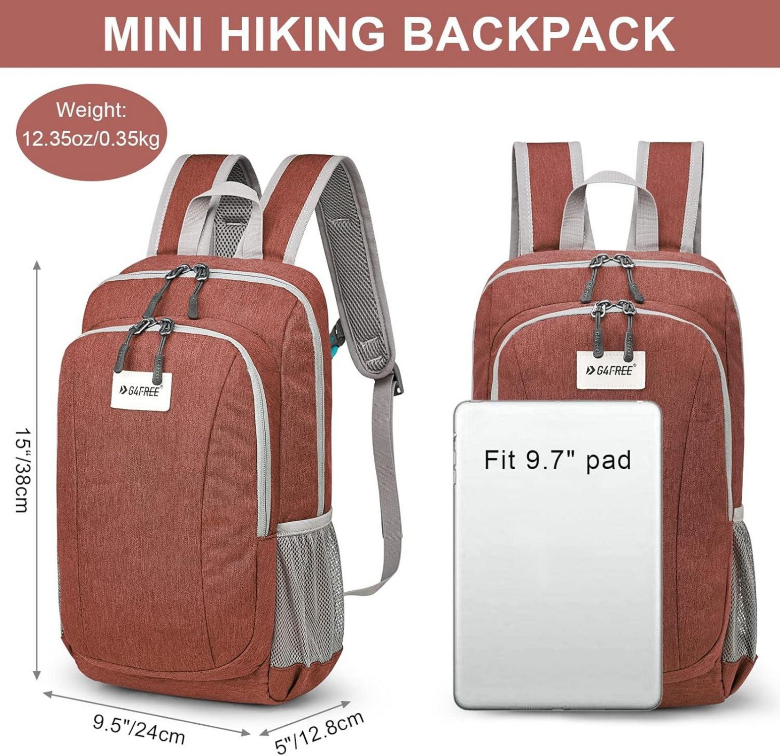 G4Free 10L Kleiner Rucksack Mini Daypack Tagesrucksack Rot