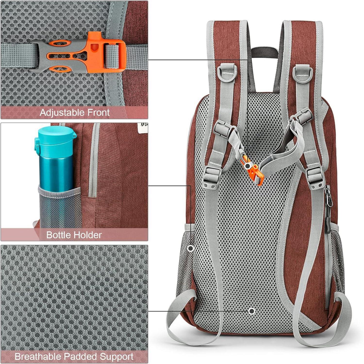 Kleiner Rucksack 10L Mini Daypack Tagesrucksack Unisex Wanderrucksack Rot