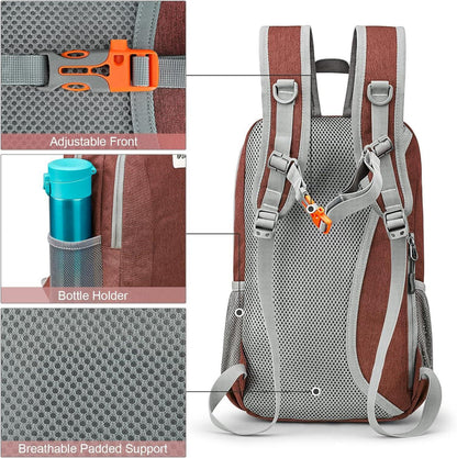 Kleiner Rucksack 10L Mini Daypack Tagesrucksack Unisex Wanderrucksack Rot