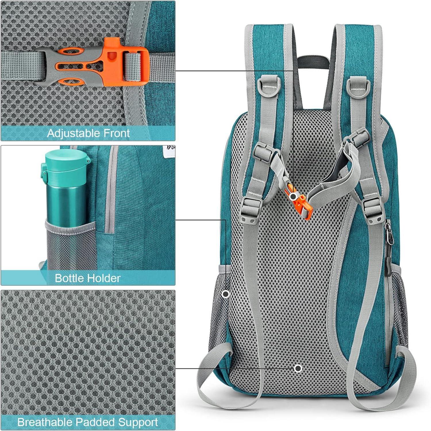 10L Kleiner Rucksack Mini Daypack Wanderrucksack Tagesrucksack Blau Grün