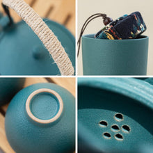 Japanisches Grünes Keramik Tee Set mit