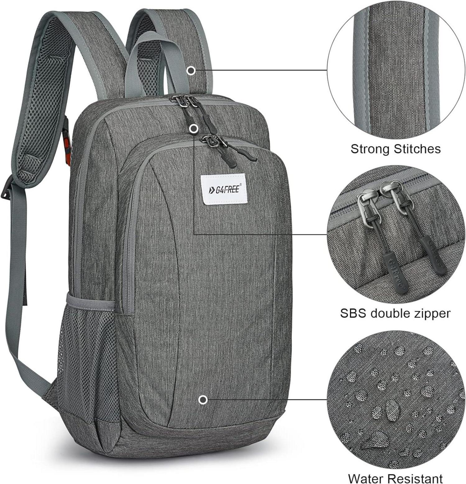 Kleiner Rucksack Mini Daypack 10L Tagesrucksack Wanderrucksack Grau