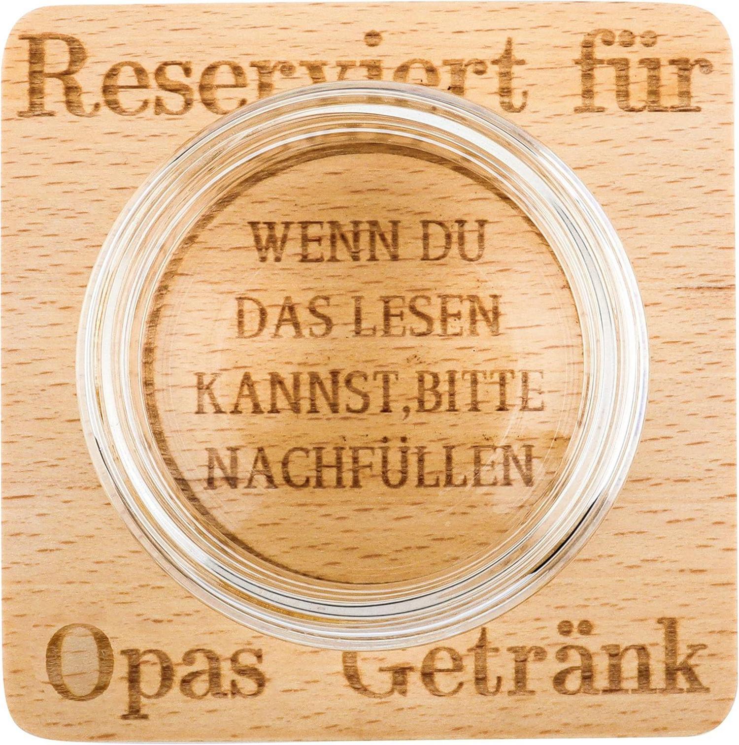 Lustige Opa Geschenke Holz Untersetzer Geburtstag Vatertag 10 cm Opa 1