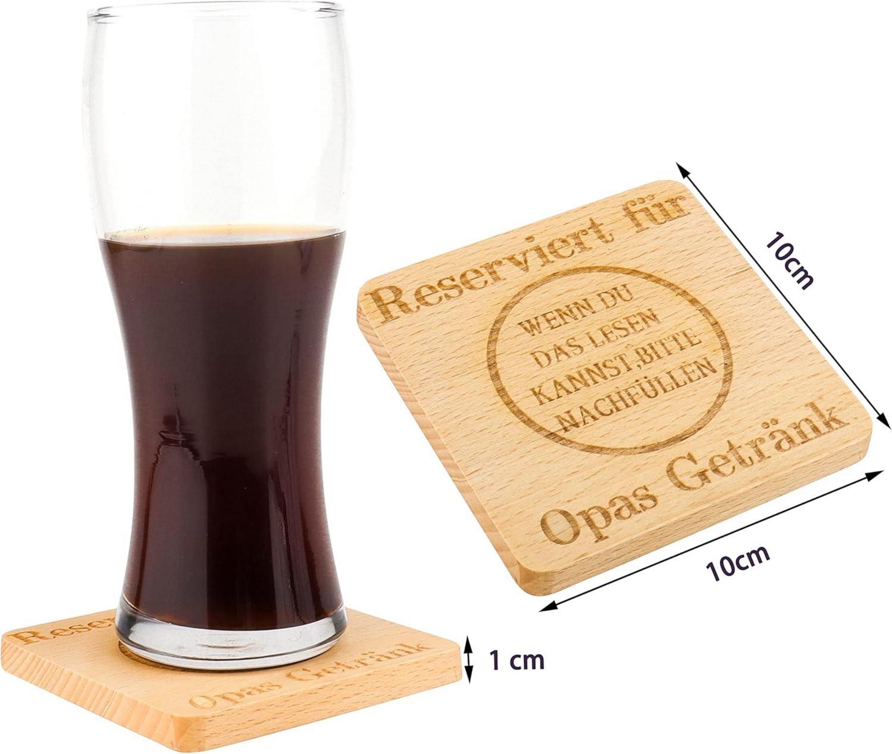 Lustige Holz Untersetzer Opa Geschenk Geburtstag Vatertag