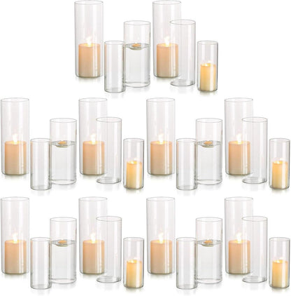 Moderne Glasvasen Set für Stumpenkerzen & Teelichter