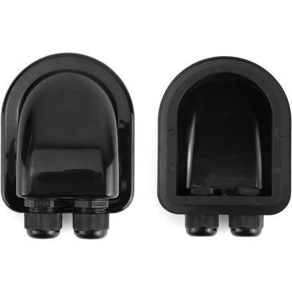 QWORK® 2 Stück Dachdurchführung IP68 Wasserdicht ABS Solar