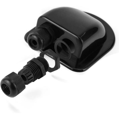 QWORK® 2 Stück Dachdurchführung IP68 Wasserdicht ABS Solar