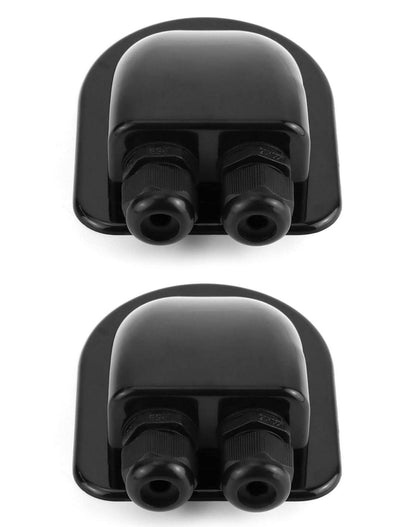 2er Set QWORK® Solar Dachdurchführung IP68 Wasserdicht ABS Kabeldurchführung