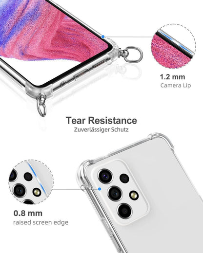 Handykette für Samsung Galaxy A53 5G Hülle mit Band und Kette in
