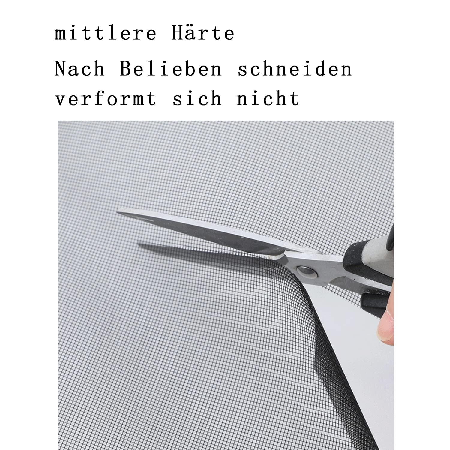 Fliegengitter Meterware 120x250cm Insektenschutz Schwarz